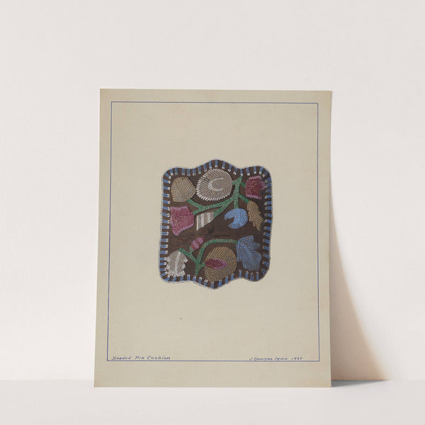 Beaded Pin Cushion by J. Howard Iams