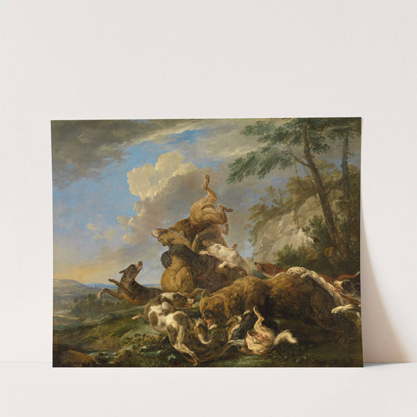 Bear Hunt by Carl Borromäus Andreas Ruthart
