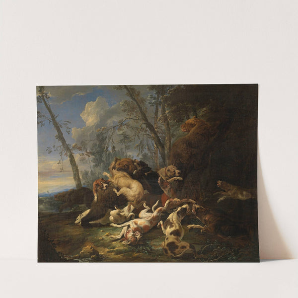 Bear Hunt by Carl Borromäus Andreas Ruthart