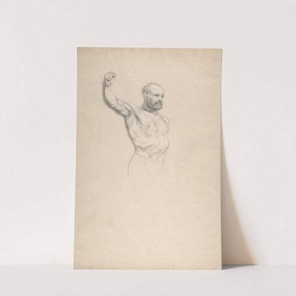 Bearded, bare-chested male figure, study for 'The Horse Fair' by Rosa Bonheur