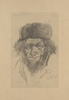 Bearded Jewish man in hat, facing straight ahead (1889)
