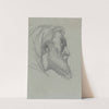 Bearded Man in Profile (recto) – Woman Looking Up (verso) by Alexandre Bida