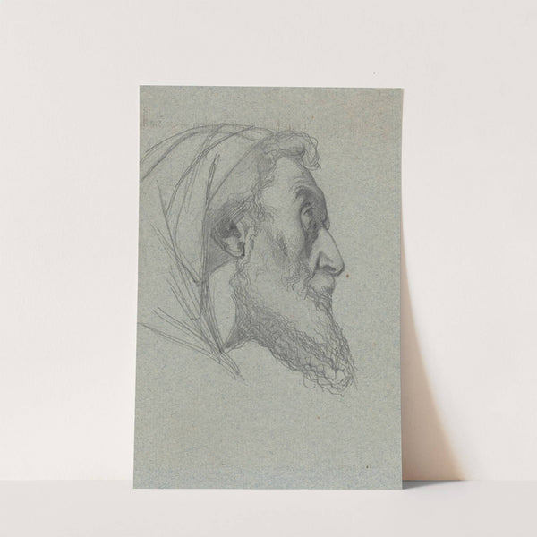 Bearded Man in Profile (recto) – Woman Looking Up (verso) by Alexandre Bida