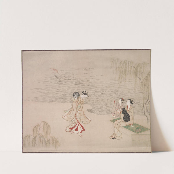 Beauties at the Seashore (c. 1765–92) by Ippitsusai Bunchō