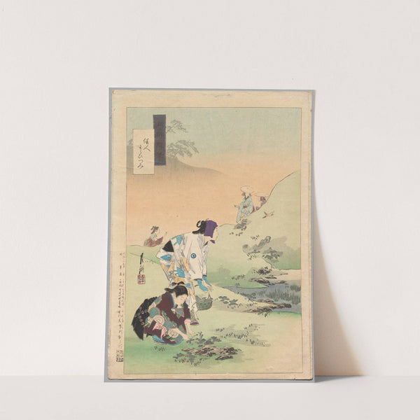 Beauties Harvesting Bracken, from the series Gekkō’s Miscellaney by Ōgata Gekkō