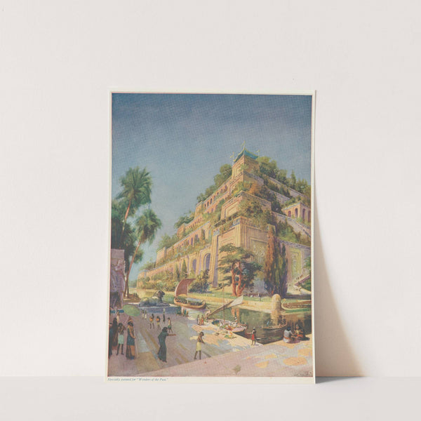 Beautiful reconstruction of the Hanging Gardens of Babylon (1924) by Charles Mills Sheldon