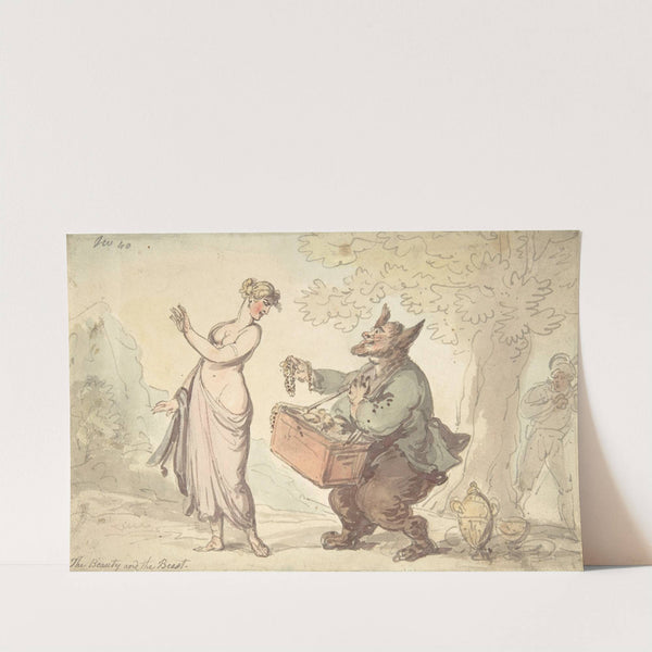 Beauty and the Beast by Thomas Rowlandson