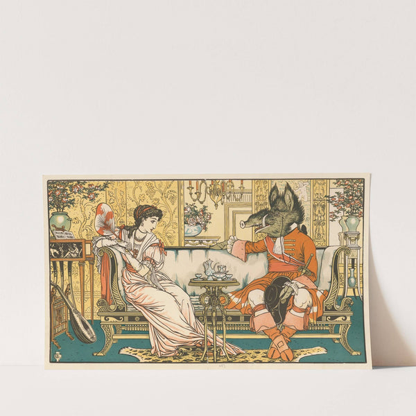 Beauty and the beast Pl. 03 (1896) by Walter Crane