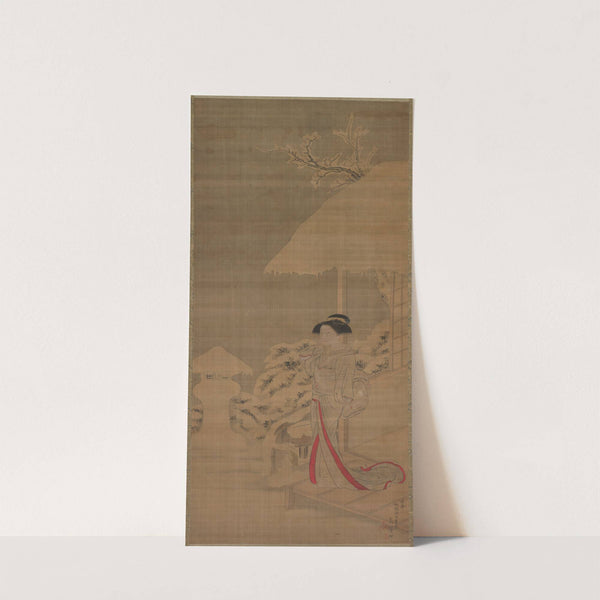 Beauty (Bijin) in the Snow (c. 1775–1818) by Shiba Kōkan