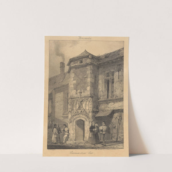 Beauvais - interieur d'une cour by Richard Parkes Bonington