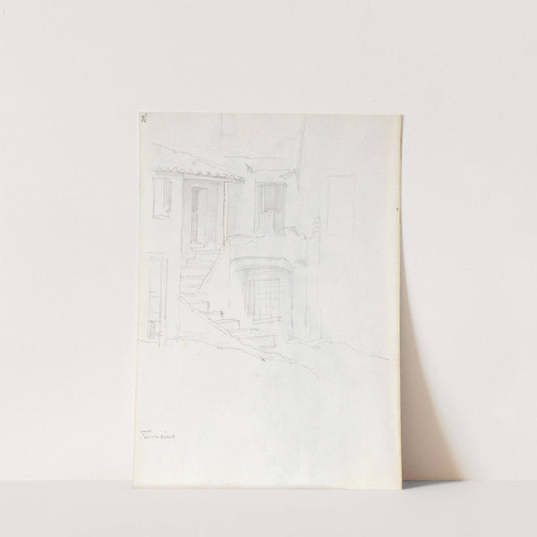 Bebyggelse i Terracina (1842) by Adolph Tidemand