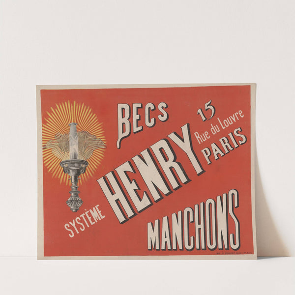 Becs système Henry, manchons. 15 rue du Louvre, Paris (1900) by Imp. Paul Dupont