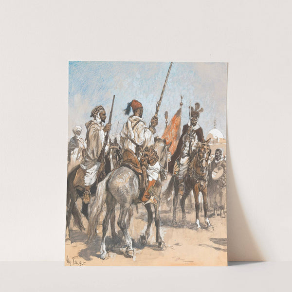 Bedouins on horseback (1915) by Max Tilke