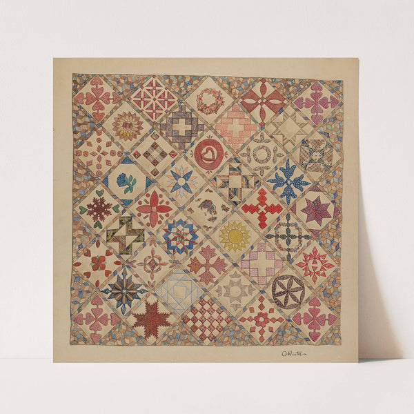 Bedspread (Detail of Center) by Charlotte Winter