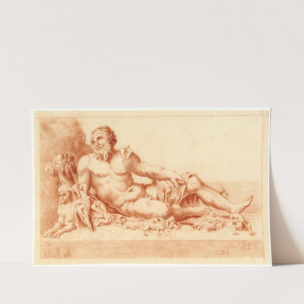 Beeld van de riviergod by Cornelis Pronk