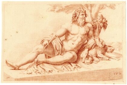 Beeld van de riviergod Tiber