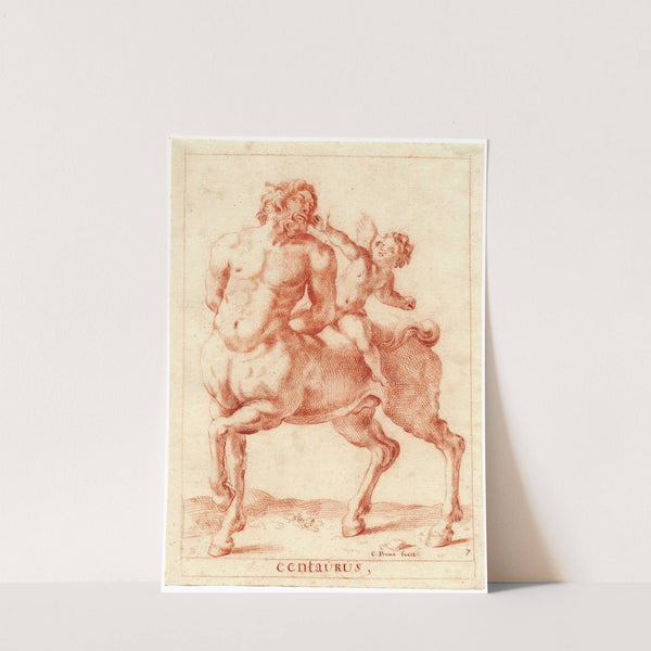 Beeld van een centaur met een Amor op de rug by Cornelis Pronk