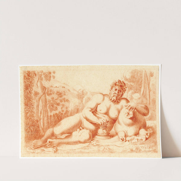 Beeld van een riviergod by Cornelis Pronk