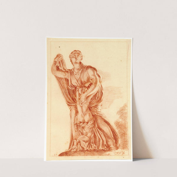 Beeld van Niobe en een van haar kinderen by Cornelis Pronk