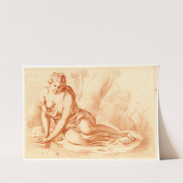 Beeld van op de grond zittende vrouw by Cornelis Pronk