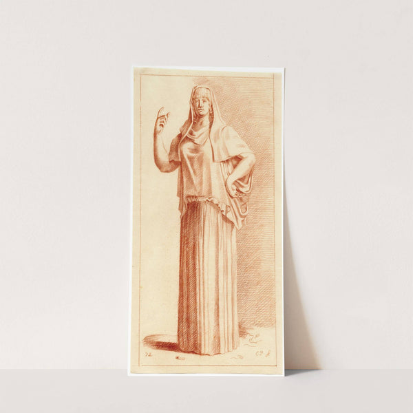 Beeld van staande vrouw by Cornelis Pronk