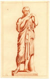 Beeld van staande vrouw