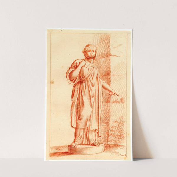 Beeld van staande vrouw, het hoofd verbonden by Cornelis Pronk