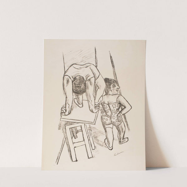 Before going on (Acrobats) (1923) by Max Beckmann