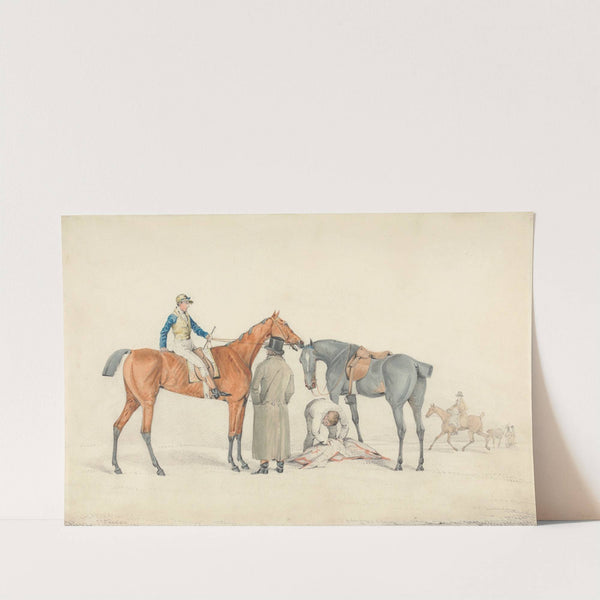 Before the Start; Jockey on Racehorse Receiving Triner's Instructions by Samuel Alken