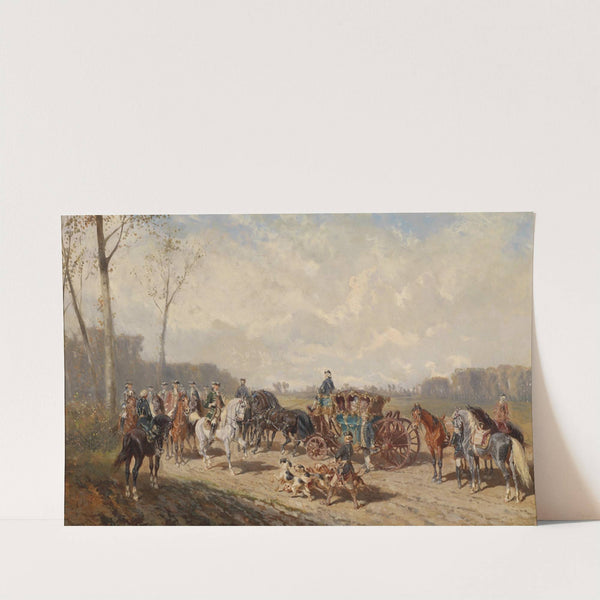 Begegnung beim Ausritt by Alexander Von Bensa