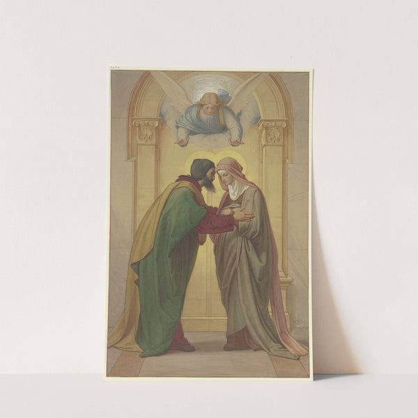 Begegnung Joachims und Annas an der Goldenen Pforte (1856) by Eduard von Steinle