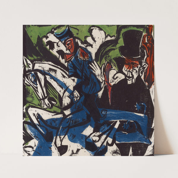 Begegnung Schlemihls mit dem grauen Männlein auf der Landstrasse (1915) by Ernst Ludwig Kirchner