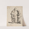 Beggar Man and Beggar Woman conversing by Rembrandt van Rijn