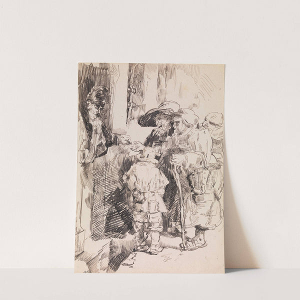 Beggars Receiving Alms at the Door of a House by James Ensor