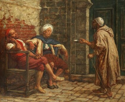 Begging for alms