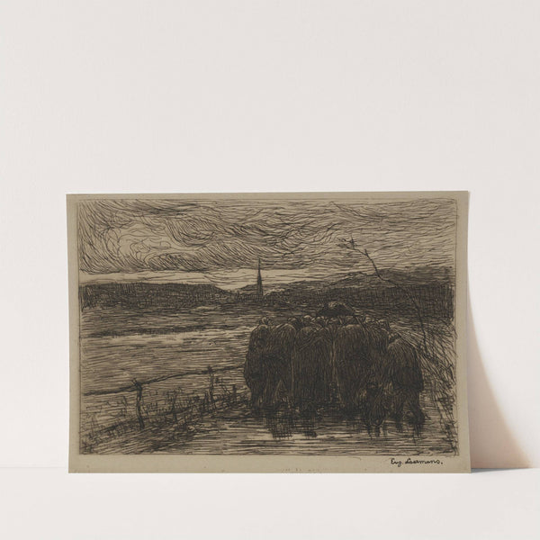 Begrafenis van de boer by Eugène Laermans