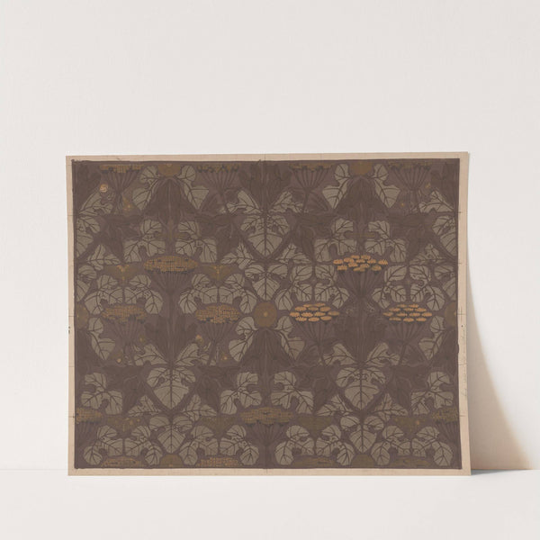 Behangselpapier met schermbloemen, vlinders en libellen (1876 - 1951) by Theo Nieuwenhuis