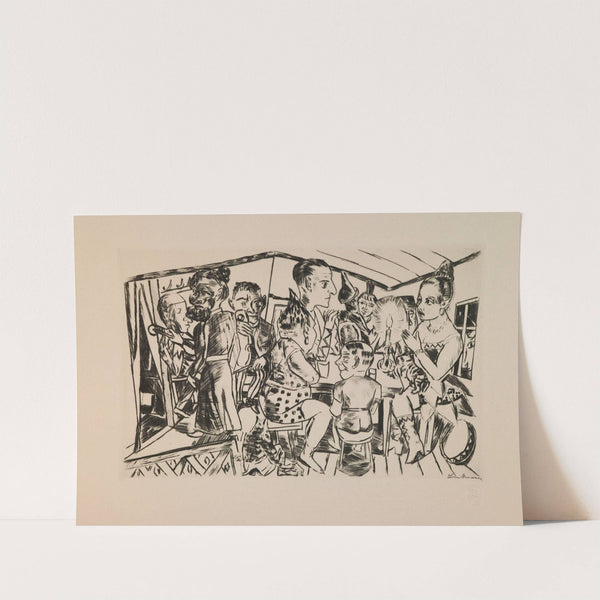 Behind the Scenes, plate 3 from the portfolio ‘Annual Fair’ (1921) by Max Beckmann