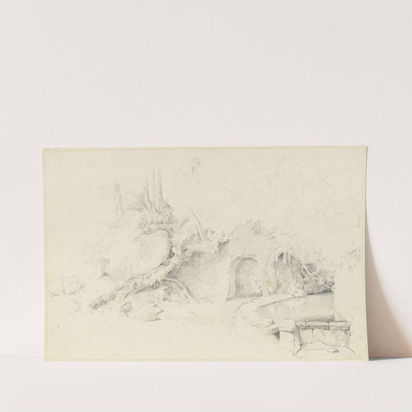 Bei Ariccia, Brunnen bei einem Einsiedlerhäuschen by Ernst Fries