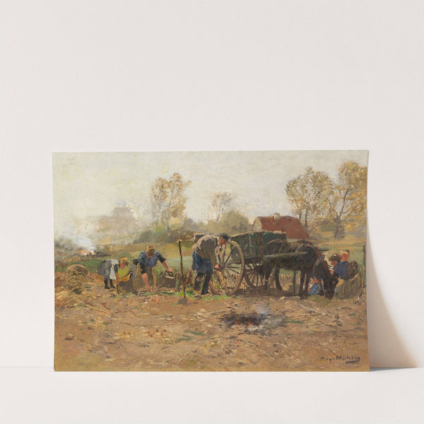 Bei der Ernte (Niederrhein) by Hugo Mühlig