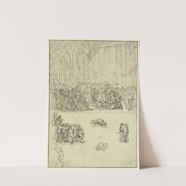 Bei einem Opfer im Tempel der Juno stirbt ein Mann by Sébastien Leclerc