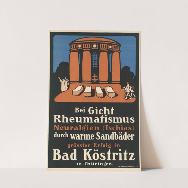 Bei Gicht Rheumatismus Neuralgien (Ischias) durch warme Sandbäder. Bad Köstritz (1907) by Paul Scheurich