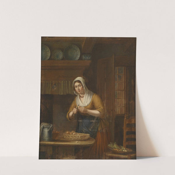 Beim Äpfelschälen in der Küche by Elisabeth Alida Haanen