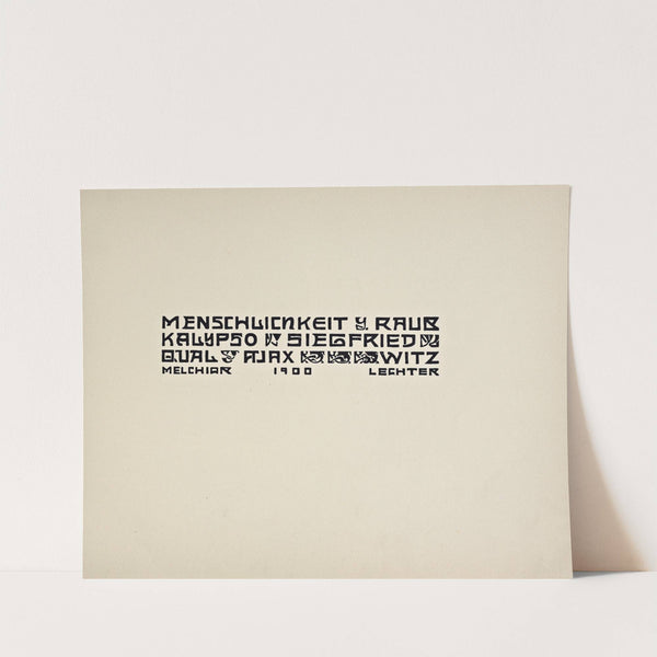 Beispiele kunstlerischer Schrift Pl.046 (1900) by Rudolf von Larisch