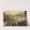 Belebte Pekinger Straßenszene vor dem Quianmen Tor by Erich Kips