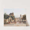 Belebte Straße in einer holländischen Stadt (1854) by Adrianus Eversen