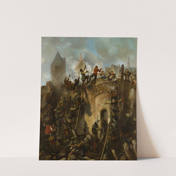 Beleg van Alkmaar, 18 september 1573; Spaanse troepen bestormen de stad (1862) by Herman Frederik Carel Ten Kate