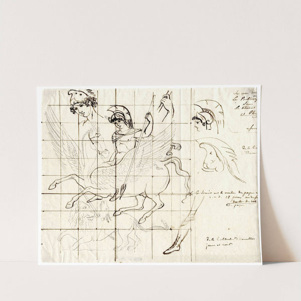 Bellerophon and Pegasus killing the chimaera by David Humbert de Superville