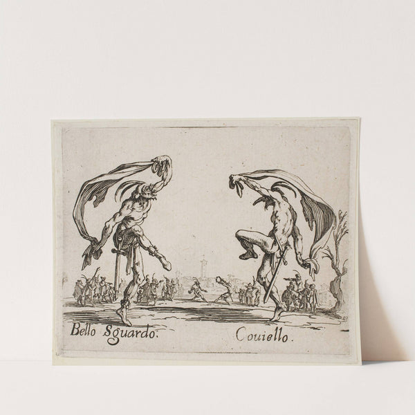 Bello Sguardo and Couiello (1631) by Jacques Callot