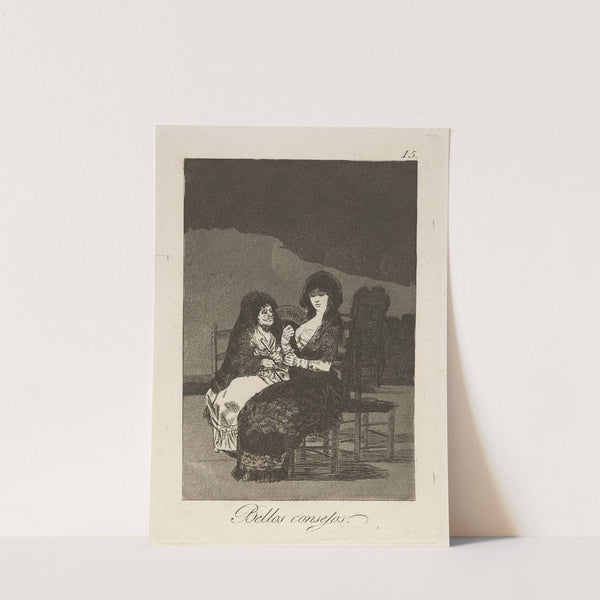 Bellos consejos. (Pretty teachings.) (1796-1797) by Francisco de Goya